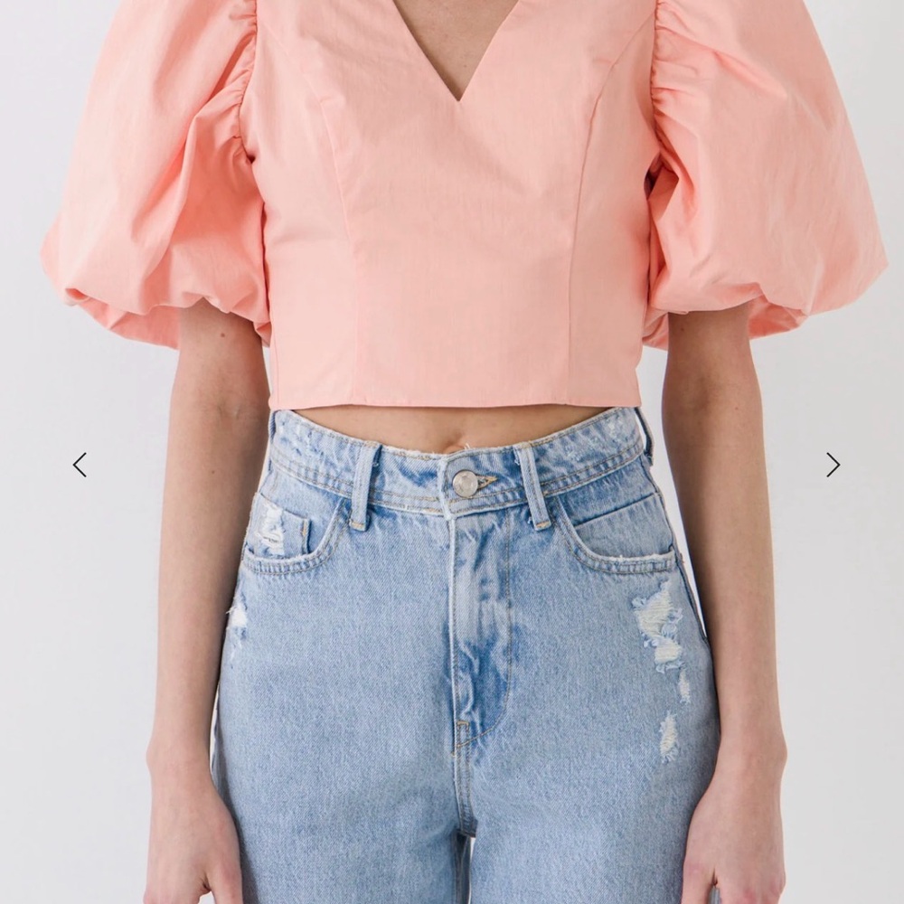 Endless Rose Puff Sleeve Crop Top